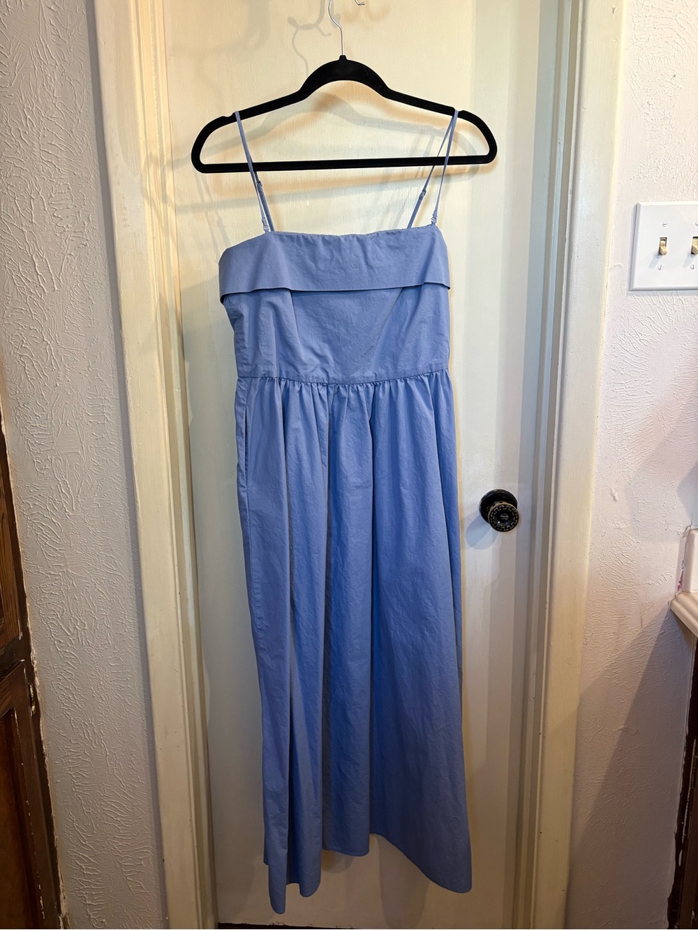 Zara Light Blue Strapless Dress